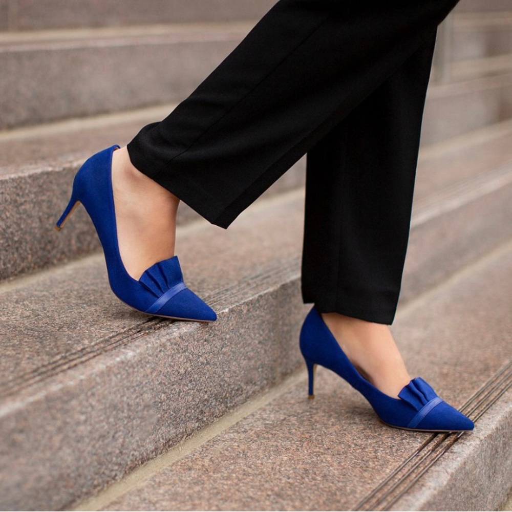 🌹🎁Journee  Collection Women's Marek Heels Blue 🎁🌹